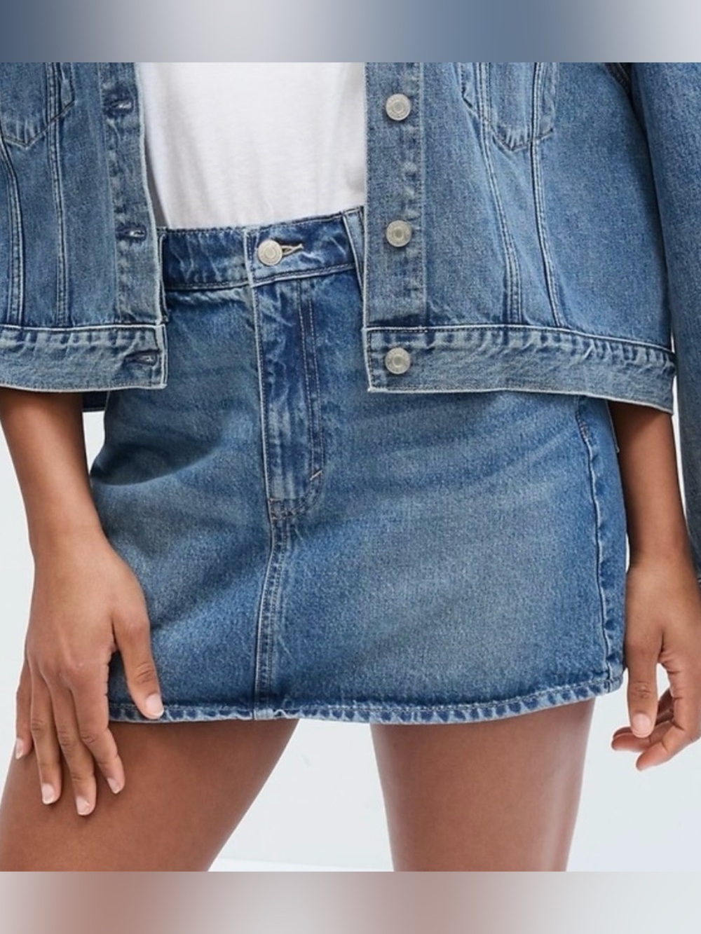 GAP Factory Denim Mini Skirt with Washwell
